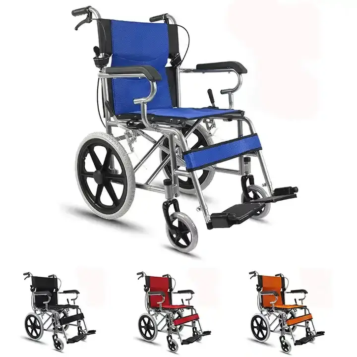 Factory wholesale Stainless Steel Lightweight portable manual Foldable wheelchair for children and adult disabled elderly