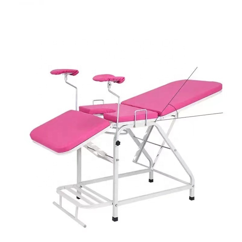 Factory Stainless Steel portable examination bed foldable gynecology chair delivery table