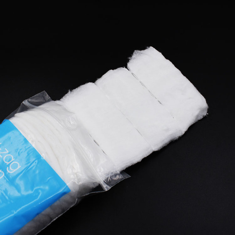 Disposable 100% Cotton Absorbent Cotton Pad China Factory Wholesale Zig Zag Cotton Wool