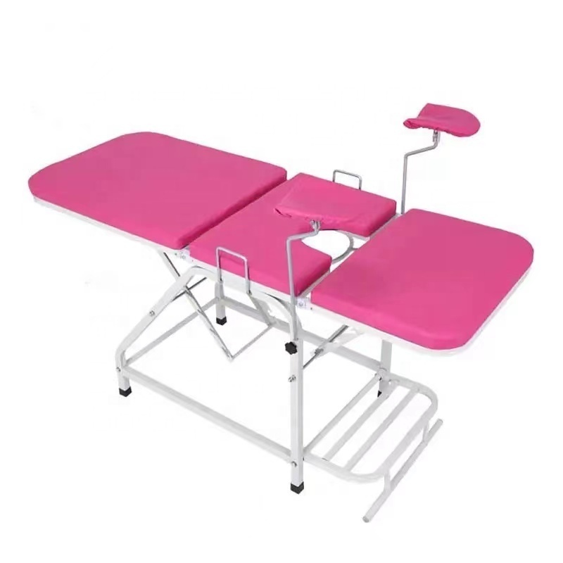 Factory Stainless Steel portable examination bed foldable gynecology chair delivery table