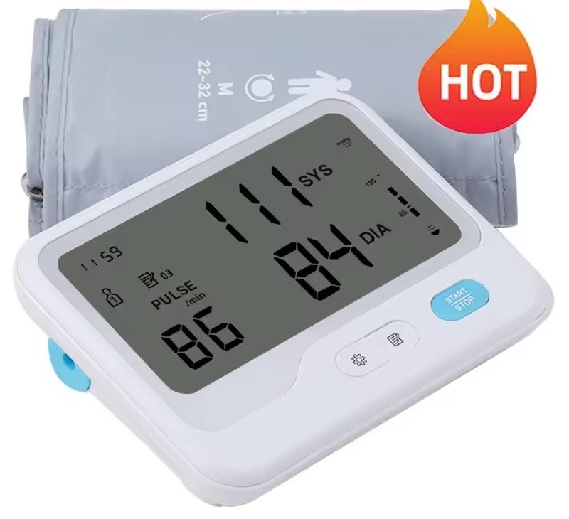 Large LCD upper cuff bp machine blood pressure monitor arm sphygmomanometer baumanometro tensiometro digital de brazo dedo