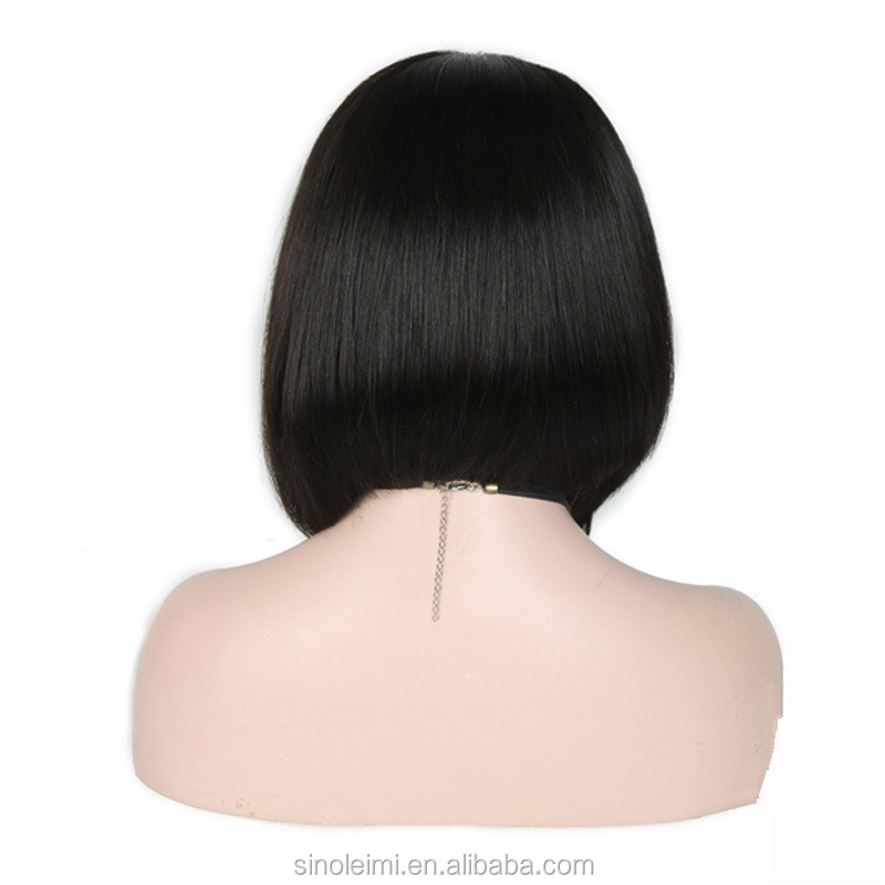 full saxy image straight free lace wig samples for black women new bob cut hairstyles short human hair wigs bleached knots