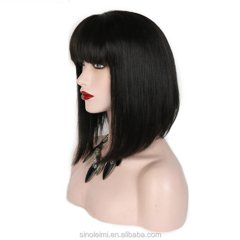 full saxy image straight free lace wig samples for black women new bob cut hairstyles short human hair wigs bleached knots