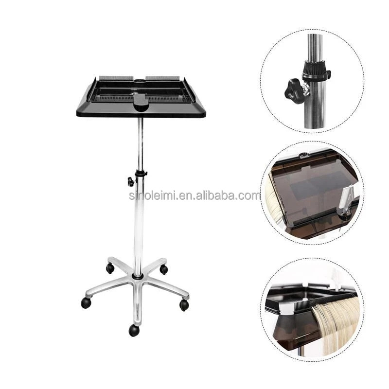 wholesale hair salon Multi-purpose Wig Bracket Cart Movable hairdressing Hair Extension Tool Tray Hair Tool Cart