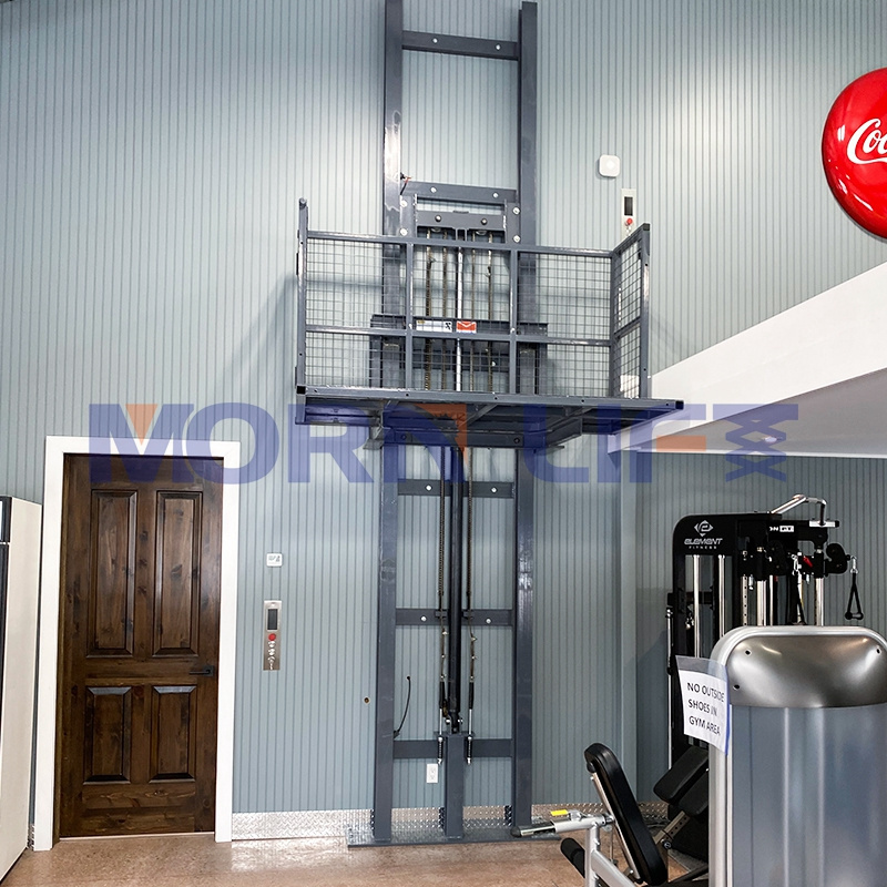 MORN customizable 2500-10500mm wall mounted cargo lift hydraulic freight elevator small cargo elevator with CE ISO