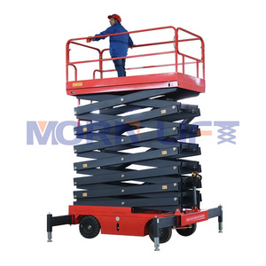 MORN 7m 9m 11m 13m 14m 16m electric scissor lift aerial man lifting platform electric hydraulic scissor lift with CE ISO