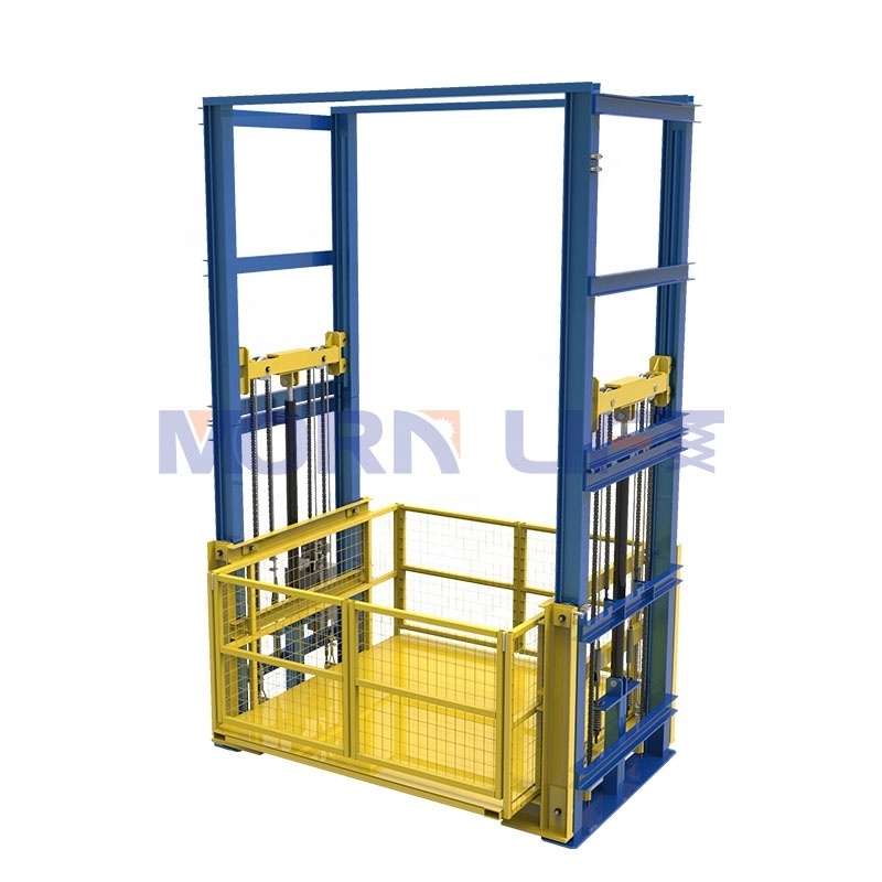 MORN 1000kg 2000kg 3000kg 5000kg hydraulic warehouse guide rail cargo lift platform freight elevator price for sale