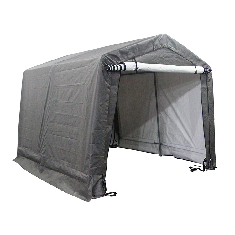 UV-resistant peak roof 10x10FT canvas fabric storage portable shelter car parking tent