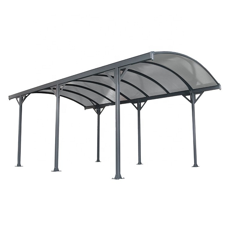 high quality 16*10FT multifunctional car parking shed garage with Polycarbonate sheet Roofing aluminum carport