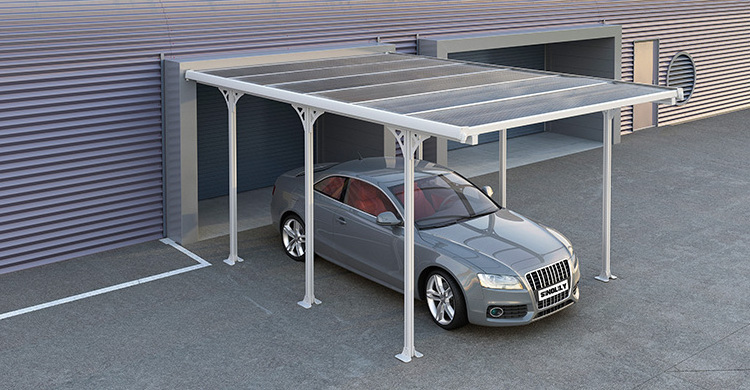 18m2 New Type Pent Roof Aluminum Garage Carport with PC panel