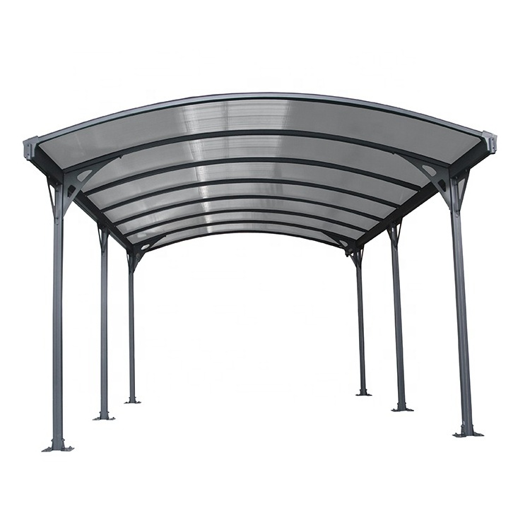 high quality 16*10FT multifunctional car parking shed garage with Polycarbonate sheet Roofing aluminum carport