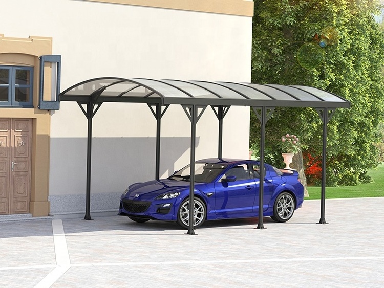 high quality 16*10FT multifunctional car parking shed garage with Polycarbonate sheet Roofing aluminum carport