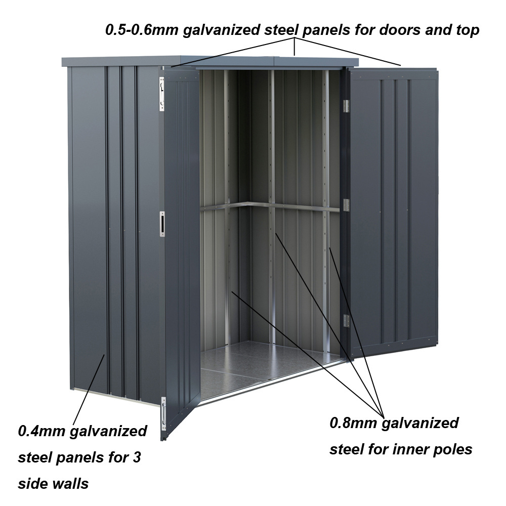 waterproof indoor and outdoor metal storage box sheds