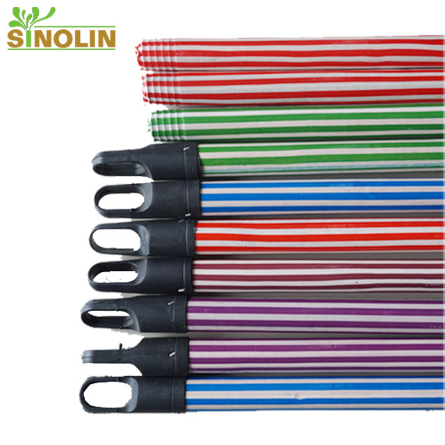 machine making plastic PVC coated wooden stick for brush and mop with hornbeam iron grass bamboo fuel injection broom pet handle