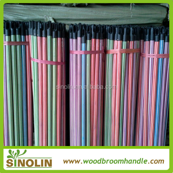 machine making plastic PVC coated wooden stick for brush and mop with hornbeam iron grass bamboo fuel injection broom pet handle