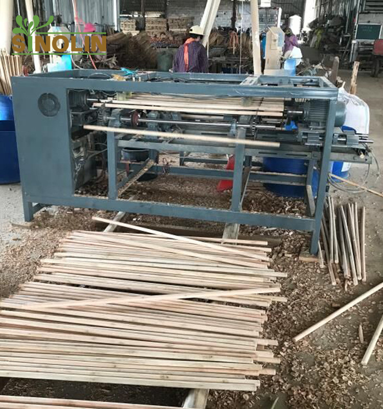 Automatic wooden broom handle/stick  machine  cutting/ screw / dome