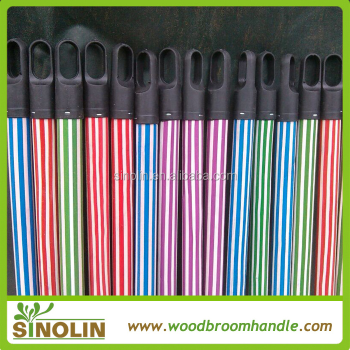 machine making plastic PVC coated wooden stick for brush and mop with hornbeam iron grass bamboo fuel injection broom pet handle