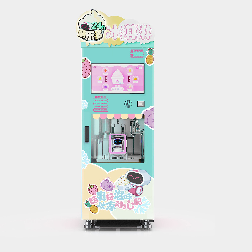 Popular Mall 24 Hour Self Service Robot Ice Cream Vending Machine Fully Automatic