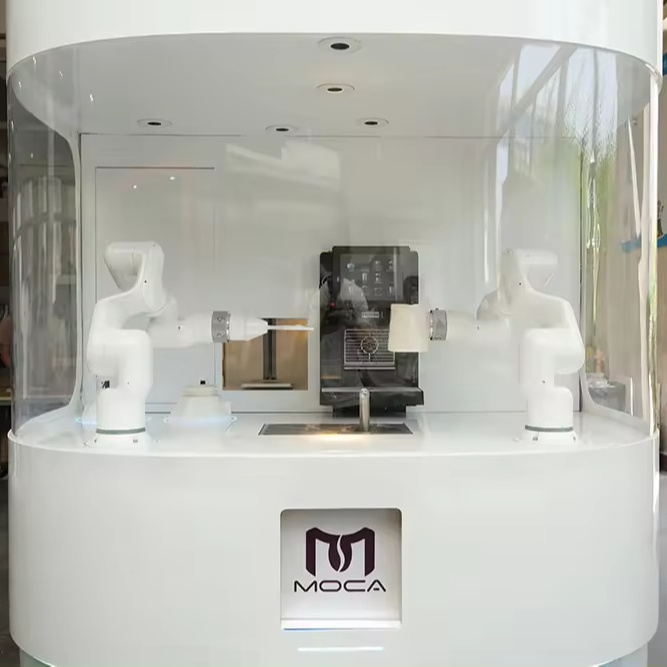 Vending Machine Kiosk And Vending Coffee Barista Robot Mini Robot Coffee