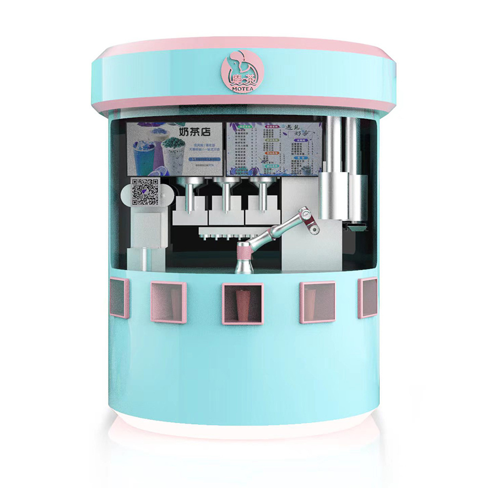 Robotics Arm Smart Coffee And Milk Tea Robot Fresh Milk Coffee Vending Machine