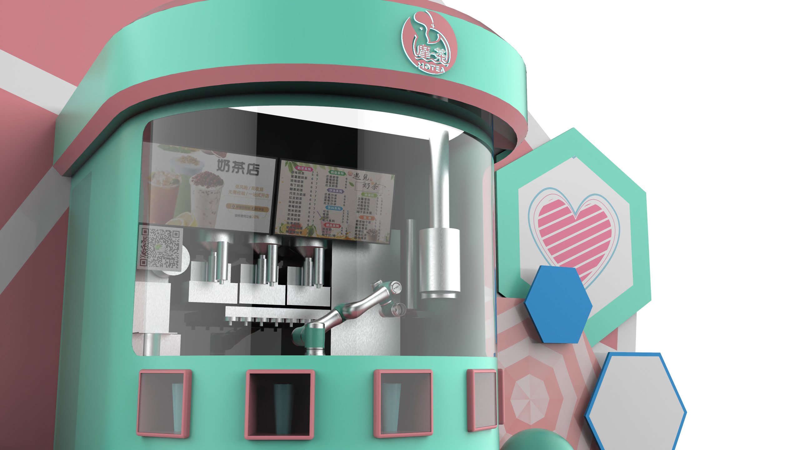 Bubble Tea Vending Machine Automatic Mechanical Robot Arm 3kg Cocktail Robot Arm