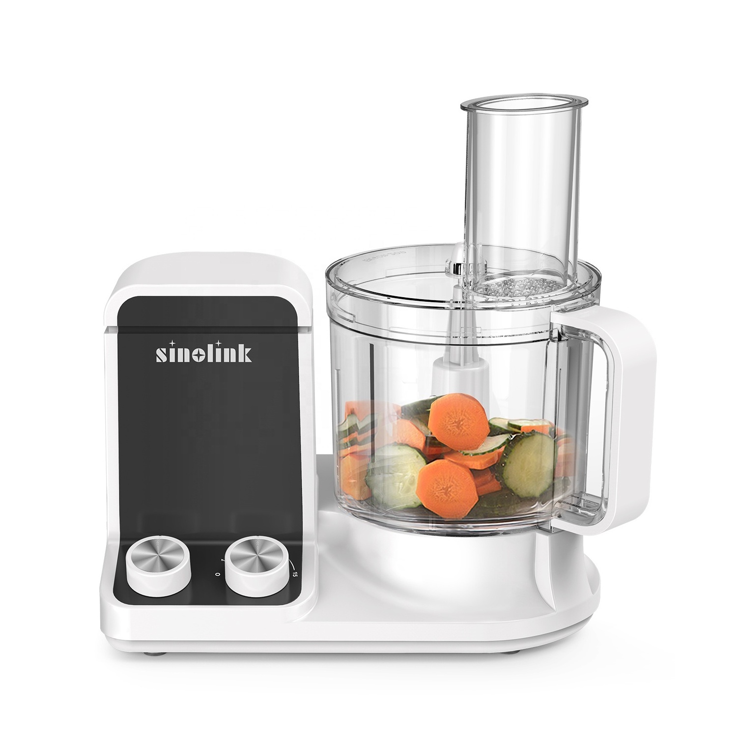 Electric multifunction food processor with meat grinder