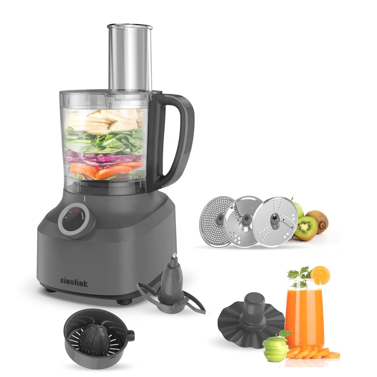 All in One 400W High Speed Professional Multifunctional Baby  Blender Chopper Grater and Whisk for Eggs and Cream Food Processor