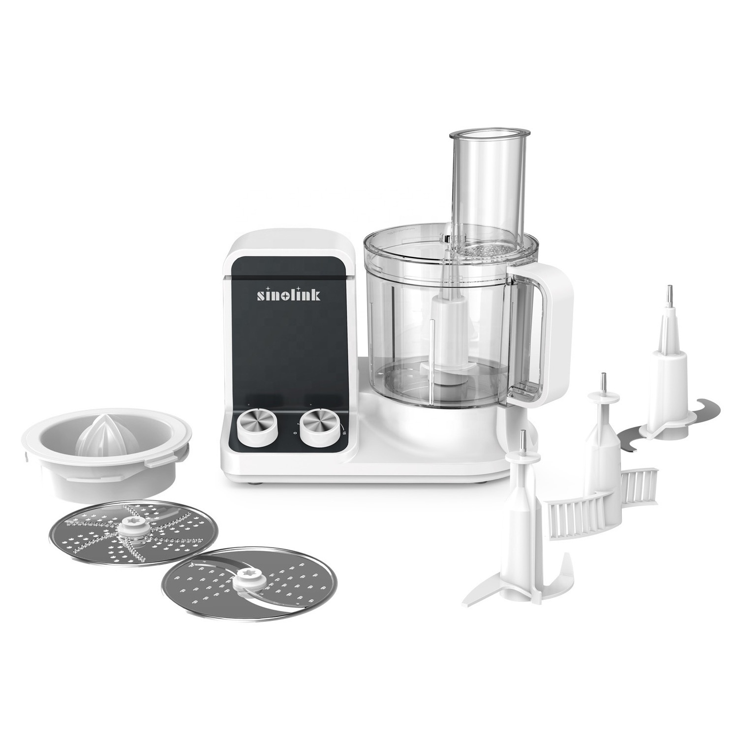 Electric multifunction food processor with meat grinder