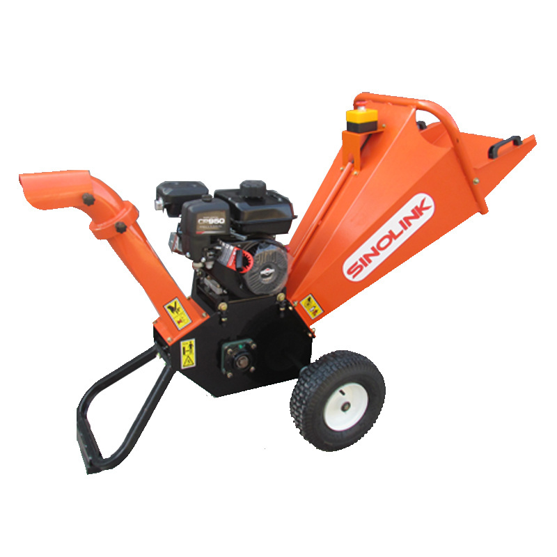 High Efficient Petrol Engine Forestry Machinery wood chipper shredder 6.5hp Wood Pallet Shredder wood chipper machine