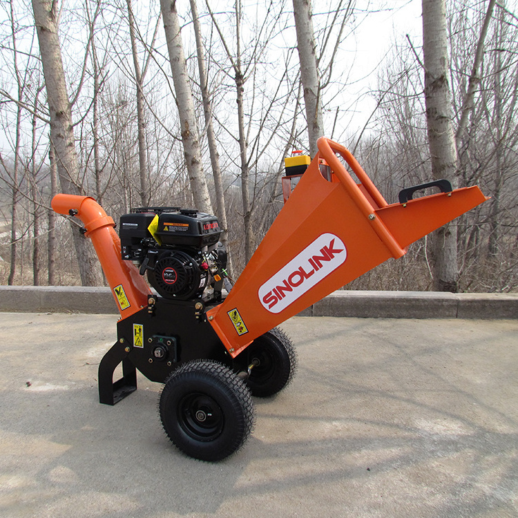 High Efficient Petrol Engine Forestry Machinery wood chipper shredder 6.5hp Wood Pallet Shredder wood chipper machine