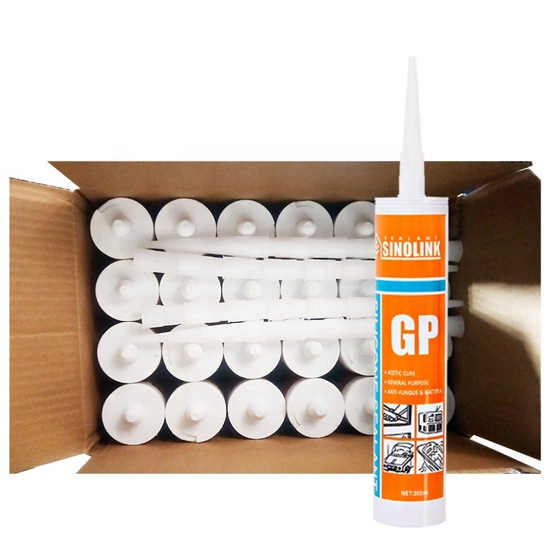 Factory Price 280ml 300ml GP White Silicon Spray Sealant Gum Acetic Silicone Sealant for Windows and Doors