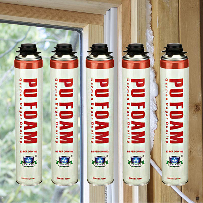 Sinolinking Super Strong Polyurethane Foam PU Spray Mounting Doors And Windows Adhesive PU Foam