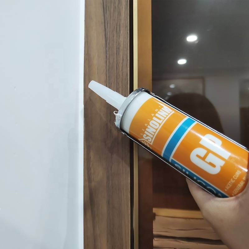 Factory Price 280ml 300ml GP White Silicon Spray Sealant Gum Acetic Silicone Sealant for Windows and Doors