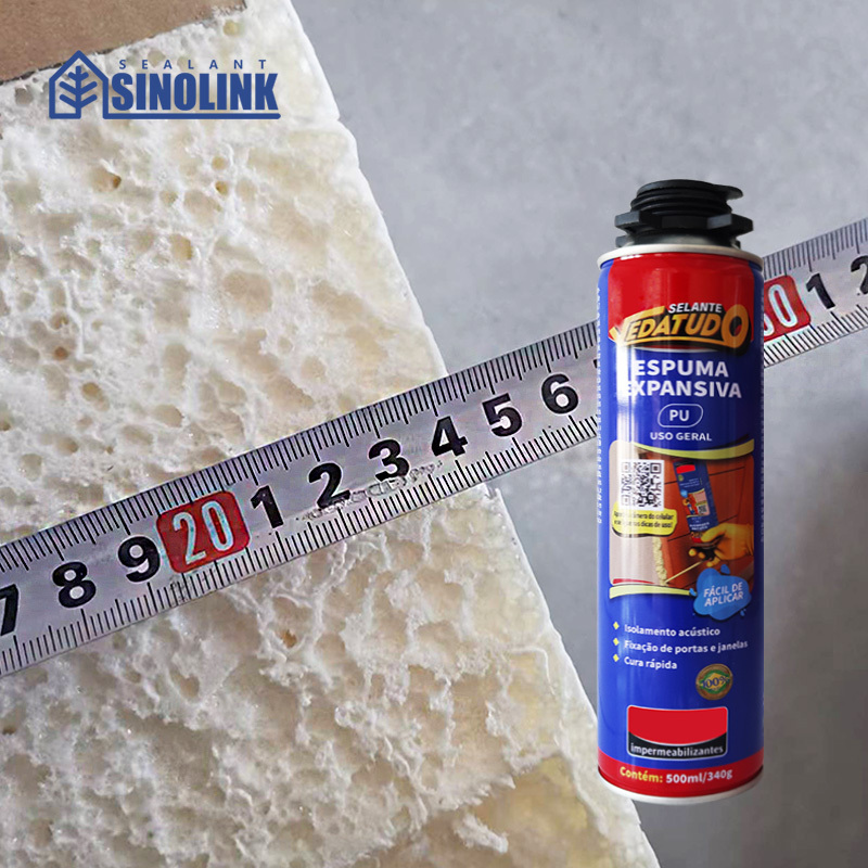 SINOLINK Polyurethane Spray Pu Foam Structural Silicone Adhesive Sealant For Gap Filler