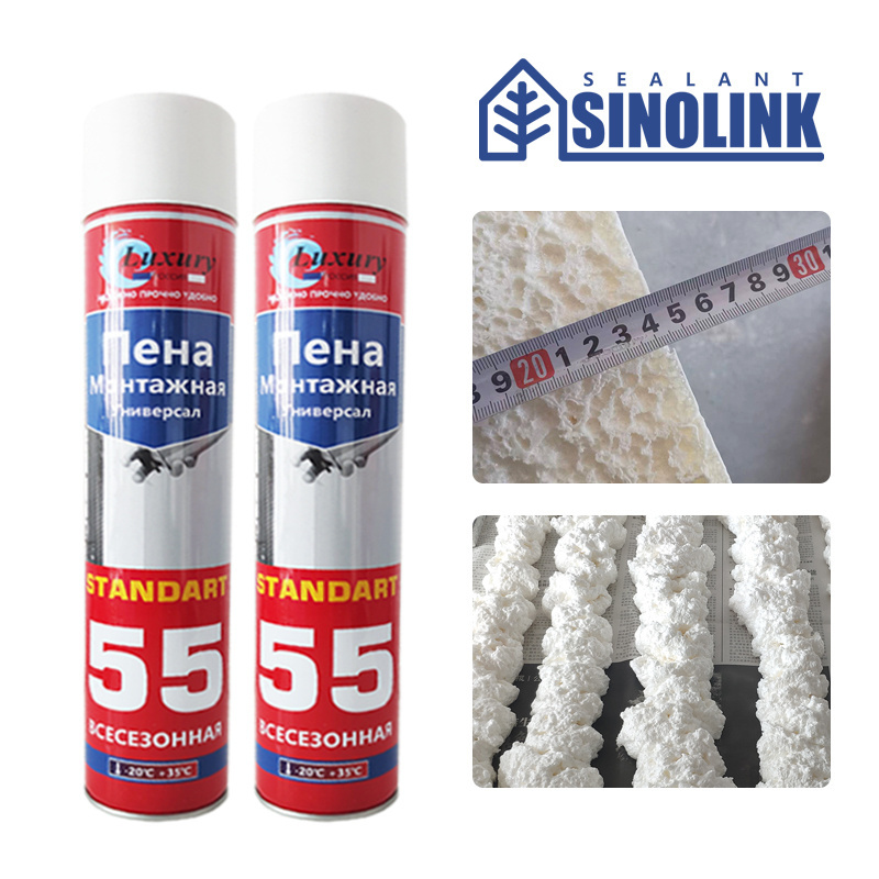 SINOLINK 2023 best selling 750ML spray polyurethane PU FOAM adhesive