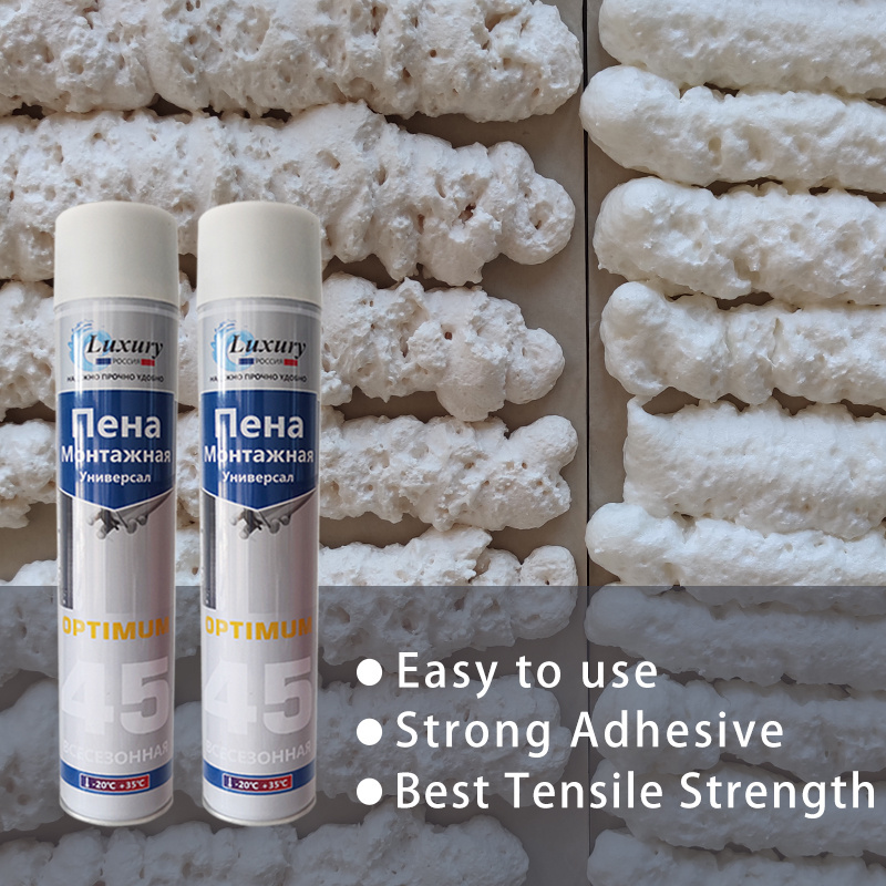 Gun Foam Strong Bond Low Odor PU Polyurethane Based Foam For Multipurpose