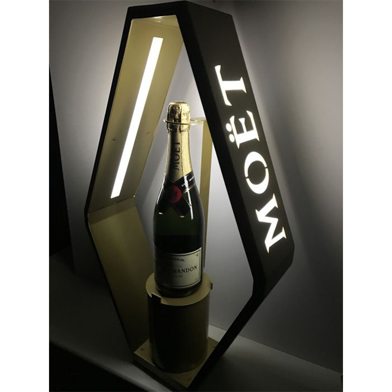 Factory Custom Acrylic Luxury LED Lighting VIP Bottle Glorifier Bottle Presenter for Night Club