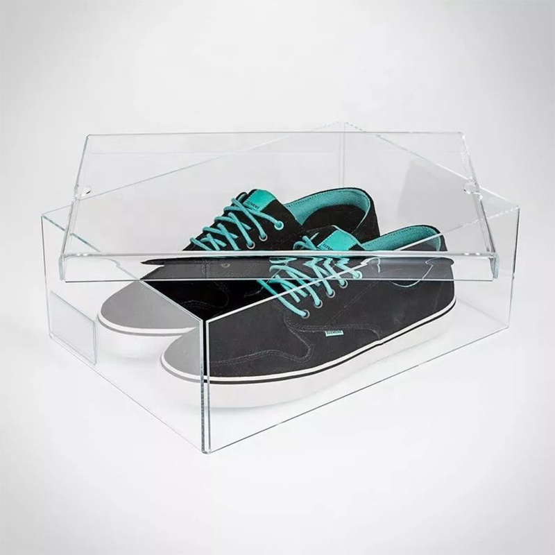 New design acrylic trophy box shoe display with high quality