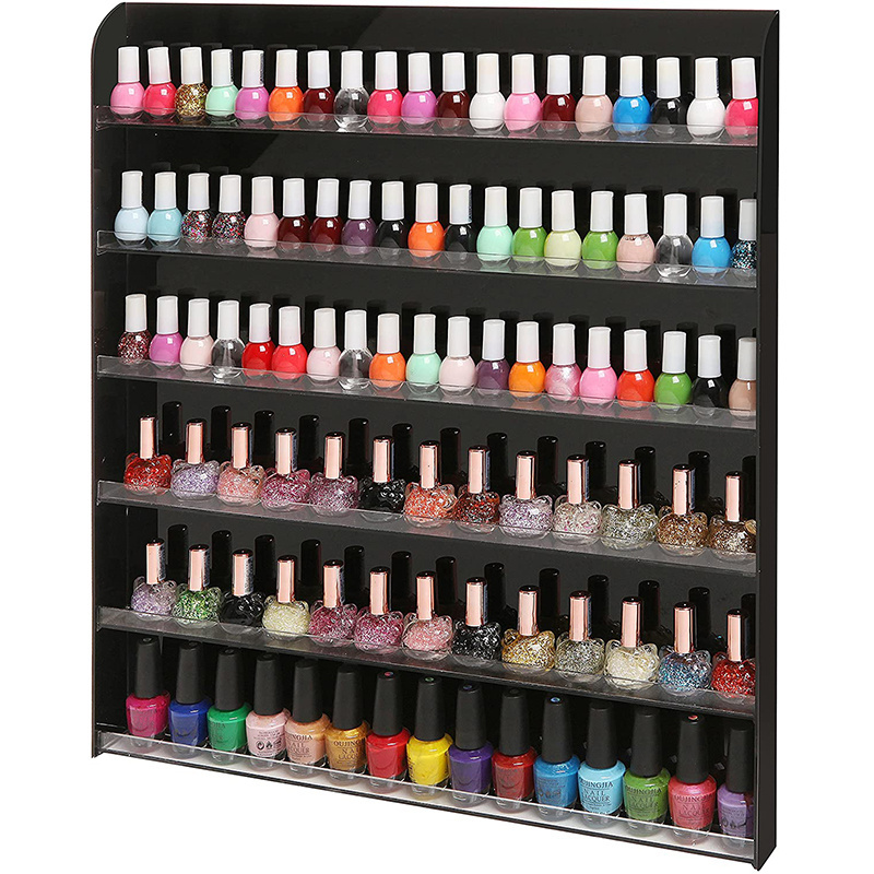 Hot Selling Acrylic Nail Polish  Wall Mounted Display Cabinet Shelf  With Low Price