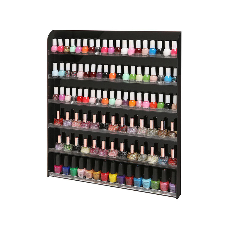 Hot Selling Acrylic Nail Polish  Wall Mounted Display Cabinet Shelf  With Low Price