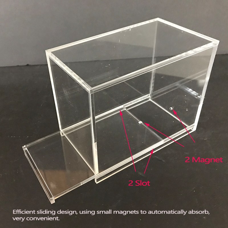 Custom Acrylic PSA Graded Display Case Acrylic Pokemon Evolutions Booster Box With Sliding Lid