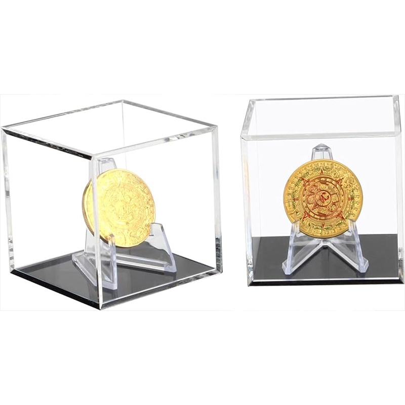 Custom acrylic coins trophy medal display case box for wholesales