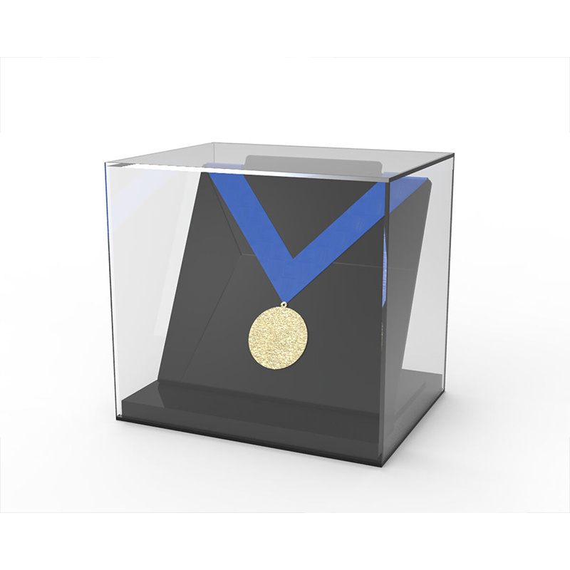 Custom acrylic coins trophy medal display case box for wholesales