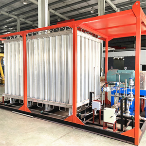 Portable Skid Mounted Liquid Oxygen Nitrogen Gas Cylinder Filling Liquid O2 N2 Ar Tank Loading Unloading Pumps