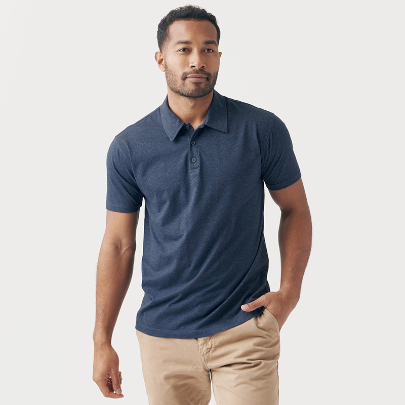 Men's Bamboo Polo T shirt made with breathable and soft bamboo viscose fabrics with printing logos and private tags