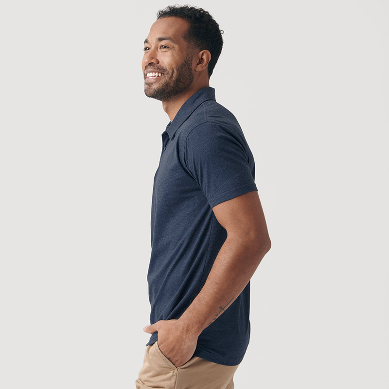 Men's Bamboo Polo T shirt made with breathable and soft bamboo viscose fabrics with printing logos and private tags