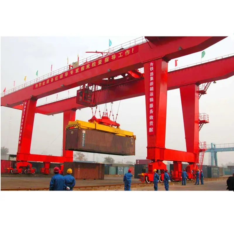 CE Certification 60 Ton Rail Mounted Mobile Double Girder Beam Gantry Crane in Port