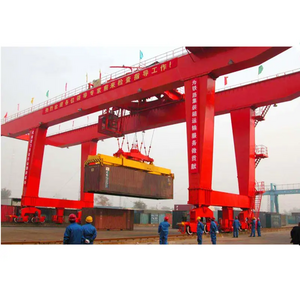 CE Certification 60 Ton Rail Mounted Mobile Double Girder Beam Gantry Crane in Port