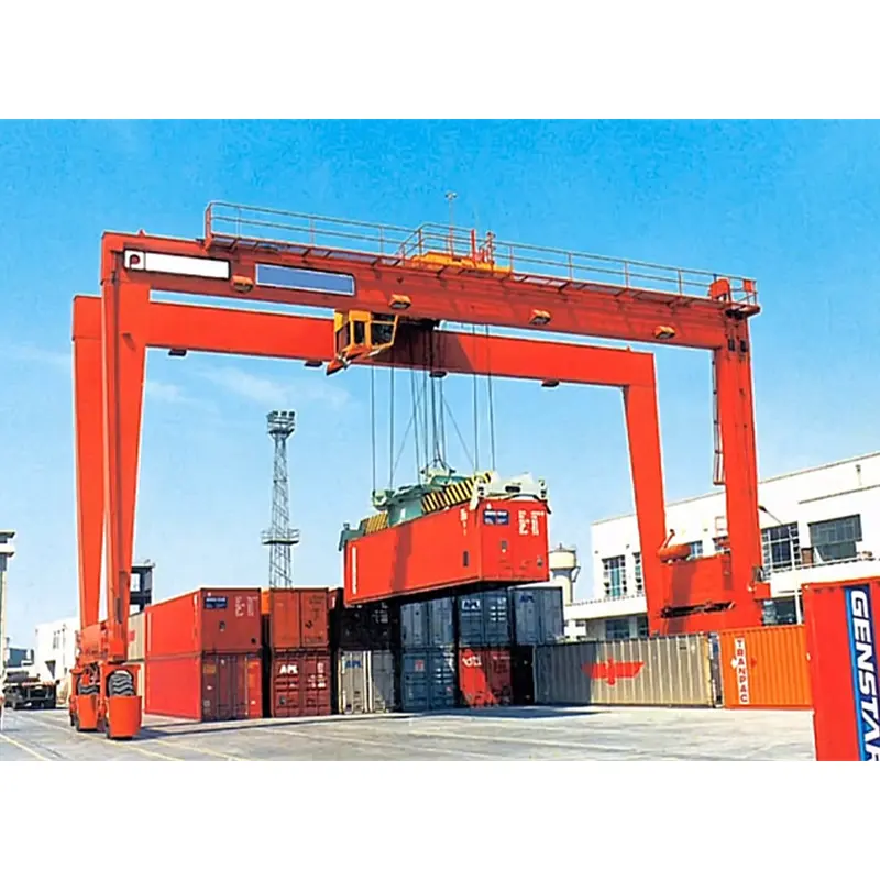 CE Certification 60 Ton Rail Mounted Mobile Double Girder Beam Gantry Crane in Port