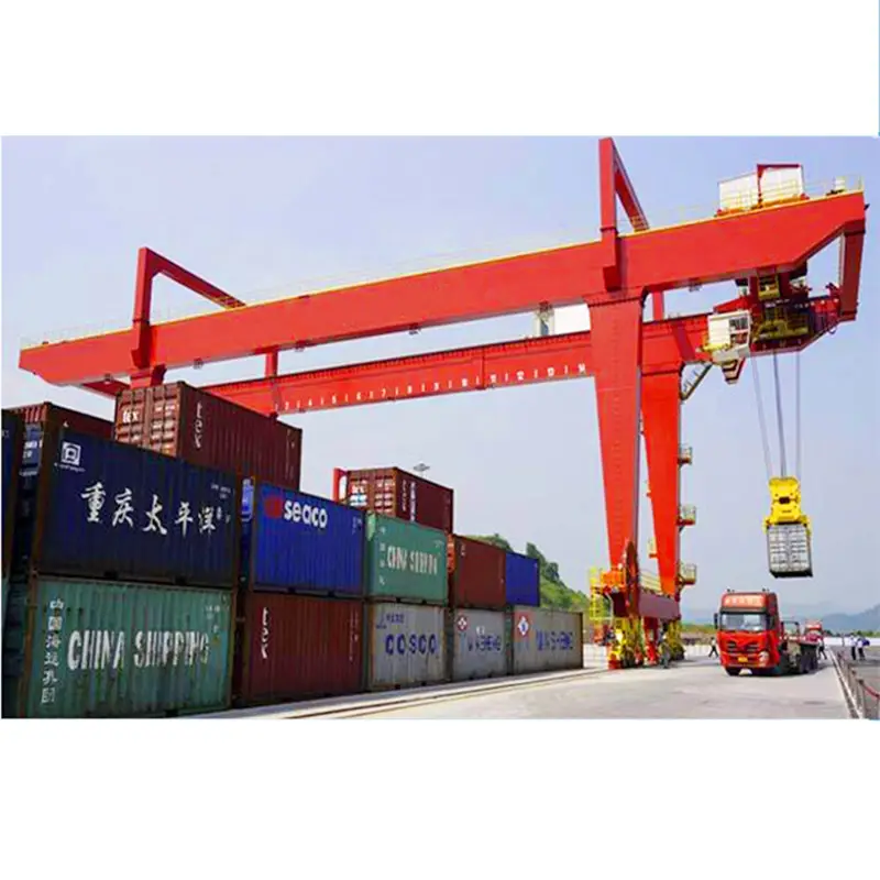 CE Certification 60 Ton Rail Mounted Mobile Double Girder Beam Gantry Crane in Port